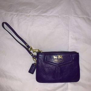Small Purple Coach wristlet